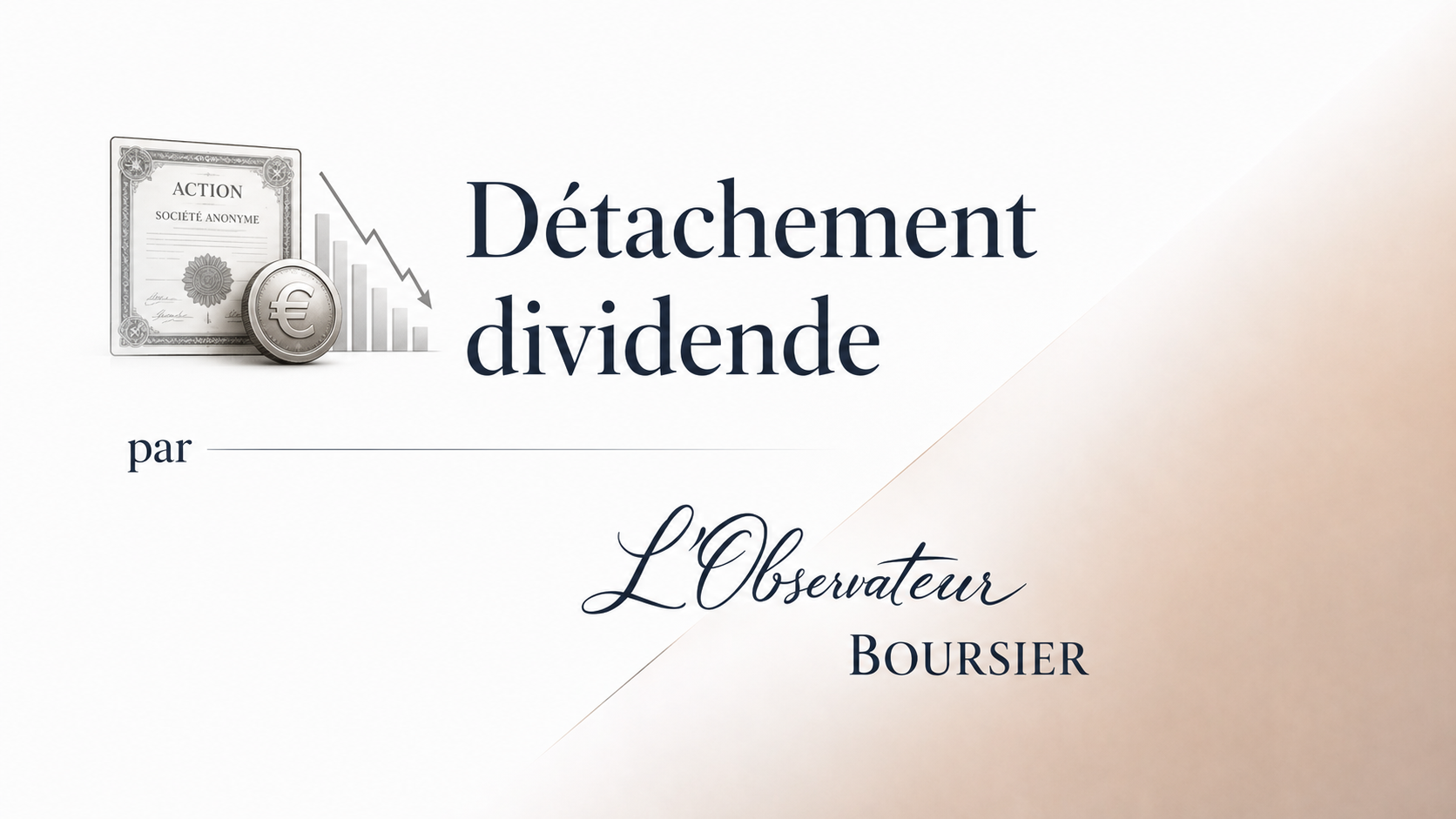 Pourquoi une action baisse le jour où elle détache son dividende