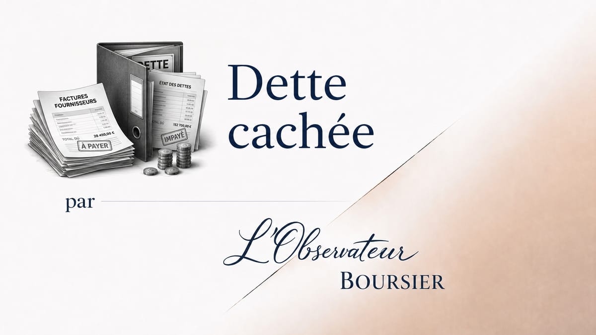 La dette peut se cacher derrière les factures fournisseurs